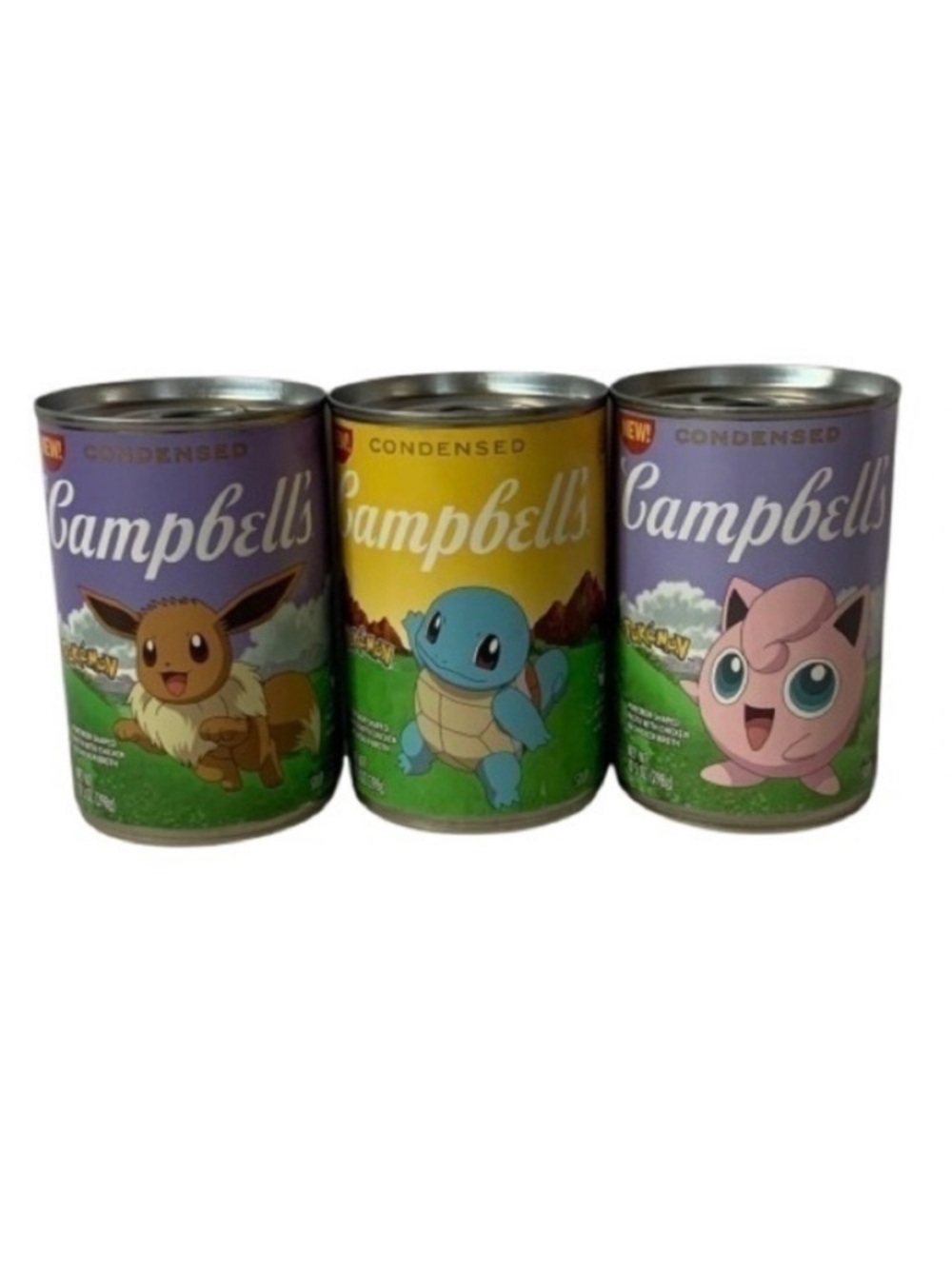 NEW. CAMPBELLS Pokémon Limited Edition Condensed Soup Can Set